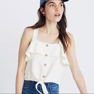 Madewell texture and thread tie front top